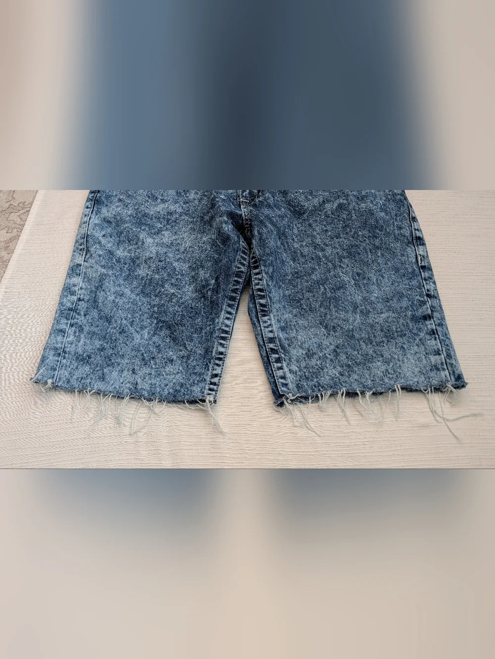 True Religion Acid Wash Denim Home Made Cut Off Short Men 42 RN#112970